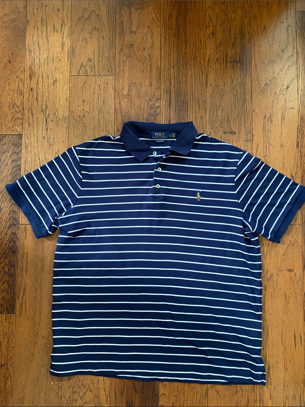 Polo Ralph Lauren Navy and white striped Polo-large